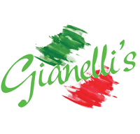 Gianelli's Logo, our name with green and red paintbrush strokes evoking the Italian flag.